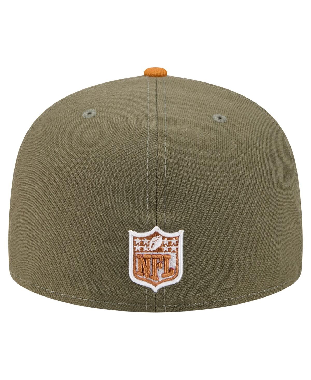 New Era Men's Olive/brown Philadelphia Eagles Color Pack A-frame 59fifty Fitted Hat In Multi