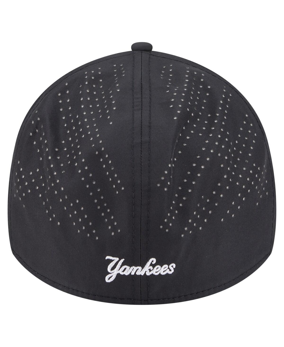 New Era Men's Black New York Yankees Night 39thirty Flex Hat In Black
