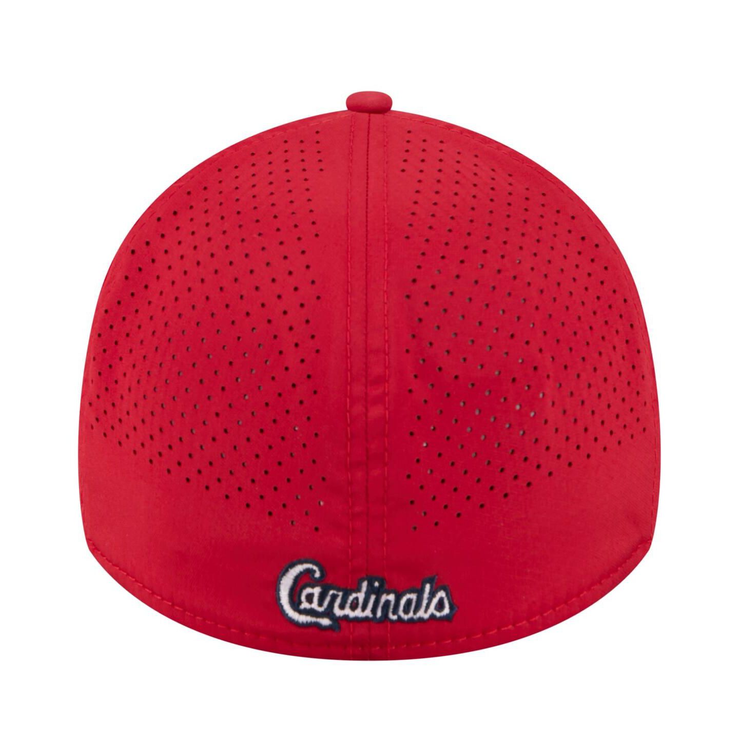 Мужская кепка New Era Red St. Louis Cardinals 39THIRTY A-Frame Perforated Flex Hat — фото 3