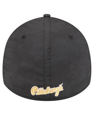 Men's Black Pittsburgh Pirates Tonal Camo 39THIRTY Flex Hat