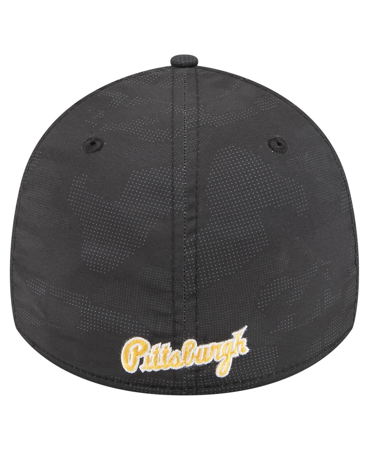 New Era Men's Black Pittsburgh Pirates Tonal Camo 39thirty Flex Hat In Black