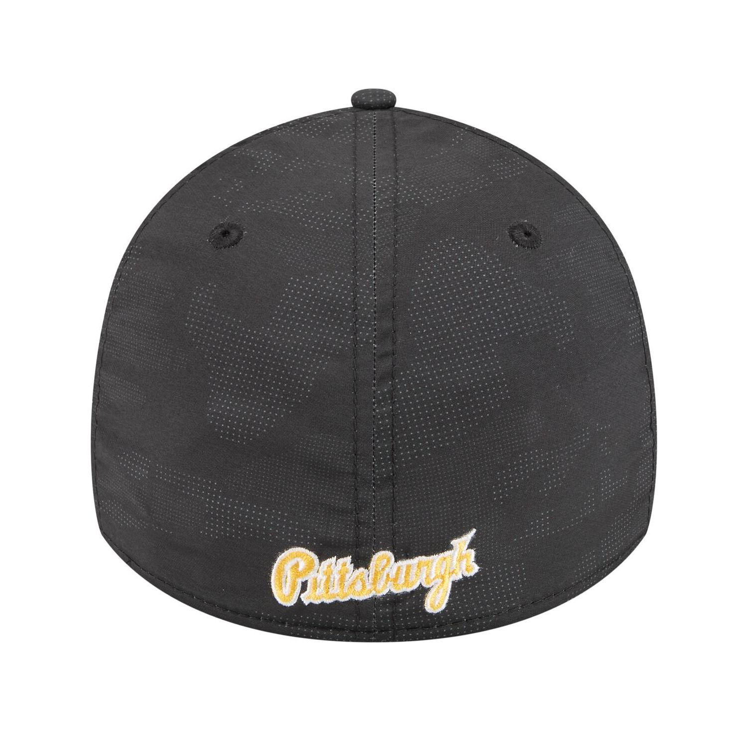 Men's Black Pittsburgh Pirates Tonal Camo 39THIRTY Flex Hat
