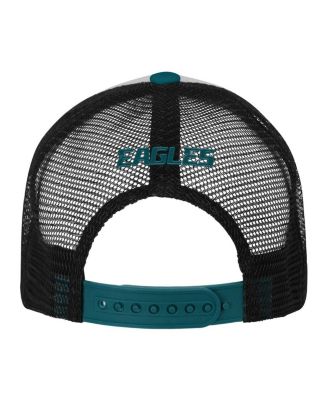 Big Boys and Girls White/Midnight Green Philadelphia Eagles Essentials Trucker Adjustable Hat