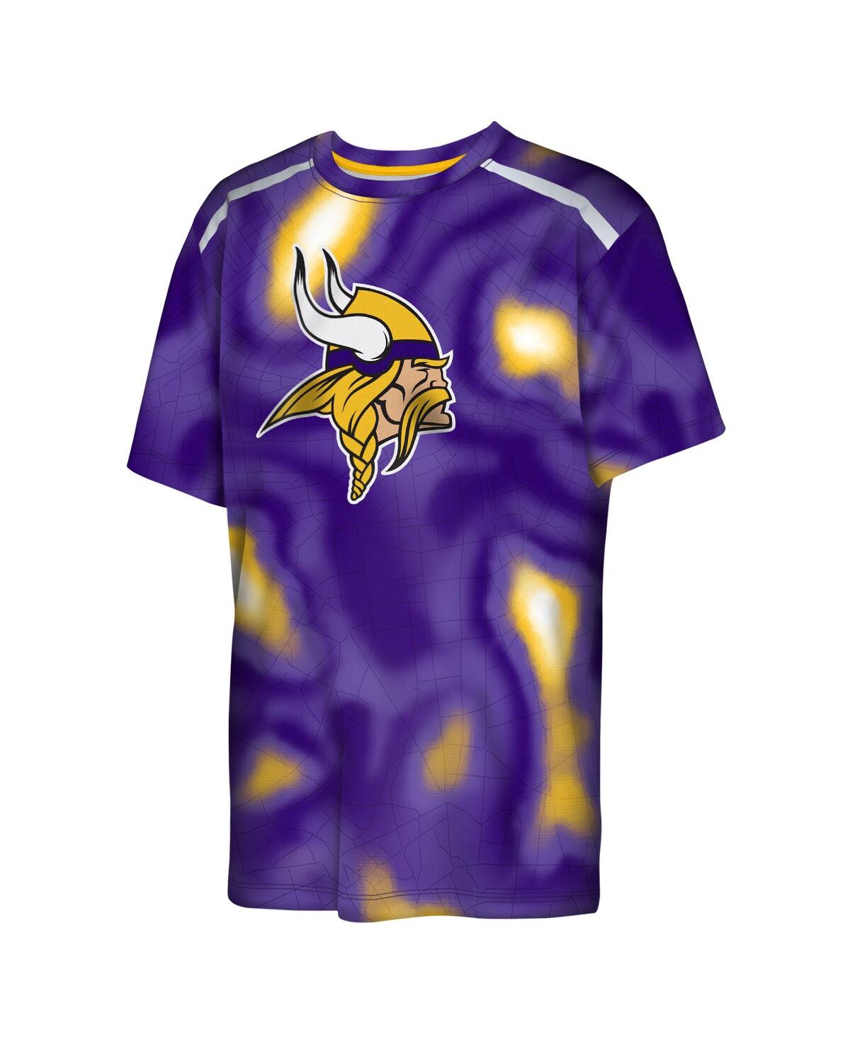 Outerstuff Big Boys And Girls Purple Minnesota Vikings End Zone Dri-tek T-shirt In Multi