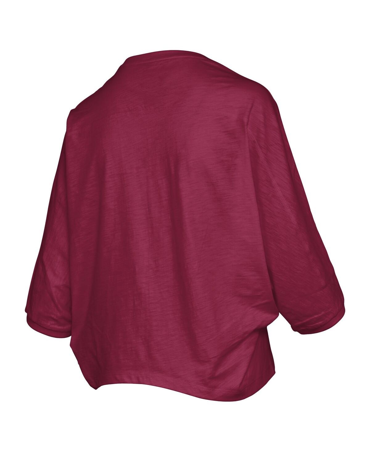 Pressbox Women's Garnet Florida State Seminoles Midi Arch Over Logo Oversized T-shirt In Burgundy