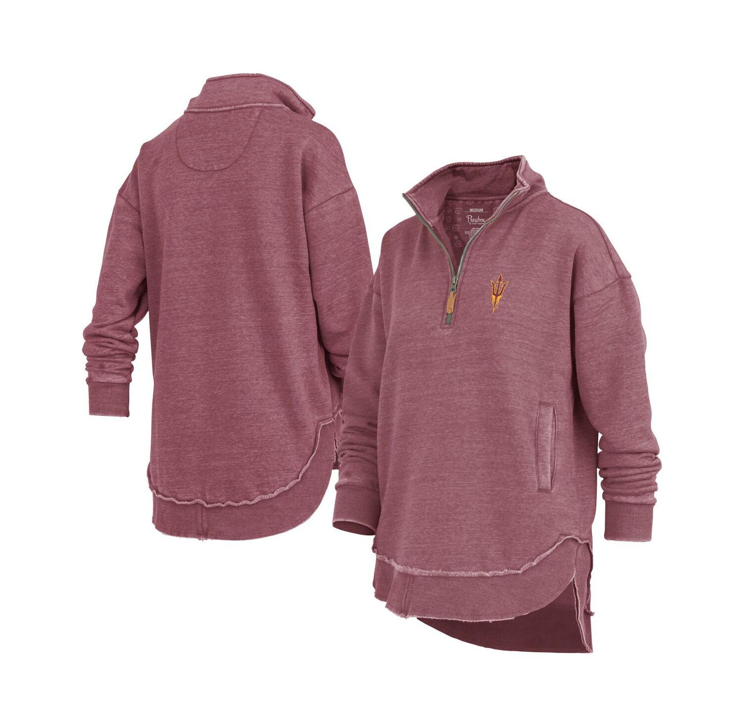 Women's Maroon Arizona State Sun Devils Northfork Sojourn Poncho Quarter-Zip Sweatshirt