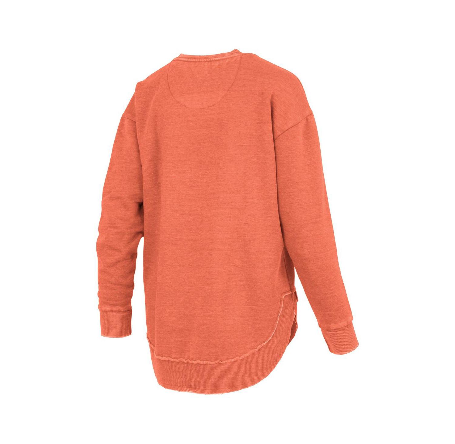 Women's Orange Clemson Tigers Westin Poncho V-Neck Pullover Sweatshirt