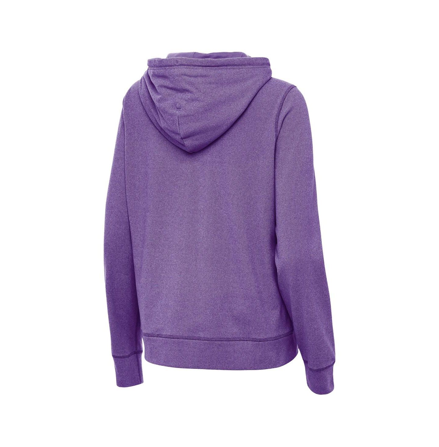 Женское худи Antigua Heather Purple Kansas State Wildcats Justice Pullover — фото 2