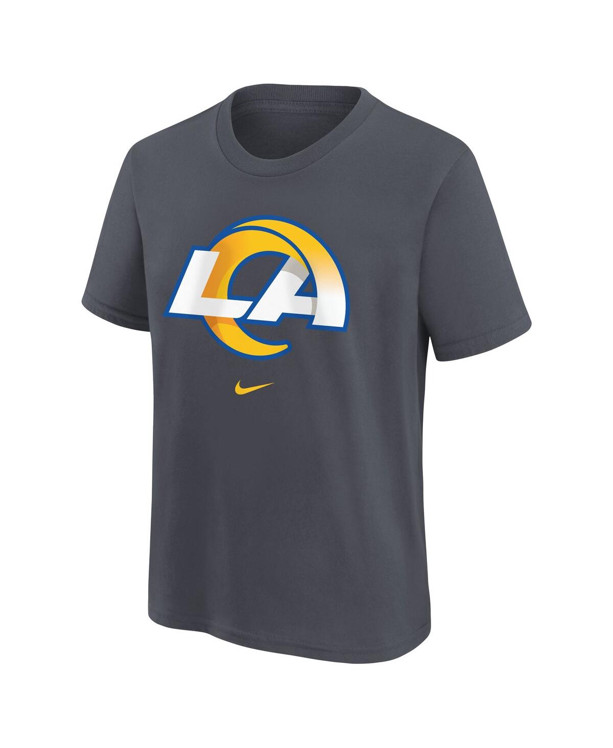Nike Big Boys And Girls Anthracite Los Angeles Rams Primary Logo Legend T-shirt In Gray