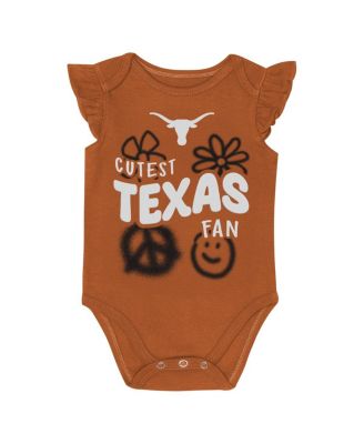 Baby Boys and Girls Texas Orange/Black Texas Longhorns Little Sunshine 2-Piece Bodysuit Set