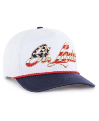 Men's White St. Louis Cardinals Patriotic Overhand Hitch Adjustable Hat