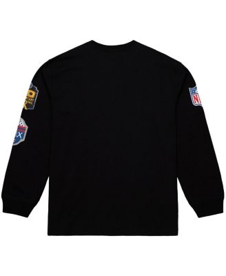 Men's Black Pittsburgh Steelers Training Camp Vintage Logos Long Sleeve T-Shirt