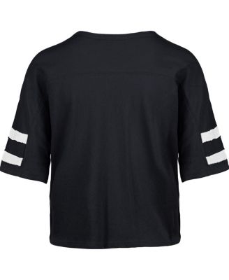 Women's College Navy Seattle Seahawks Premier Scout Cropped V-Neck T-Shirt