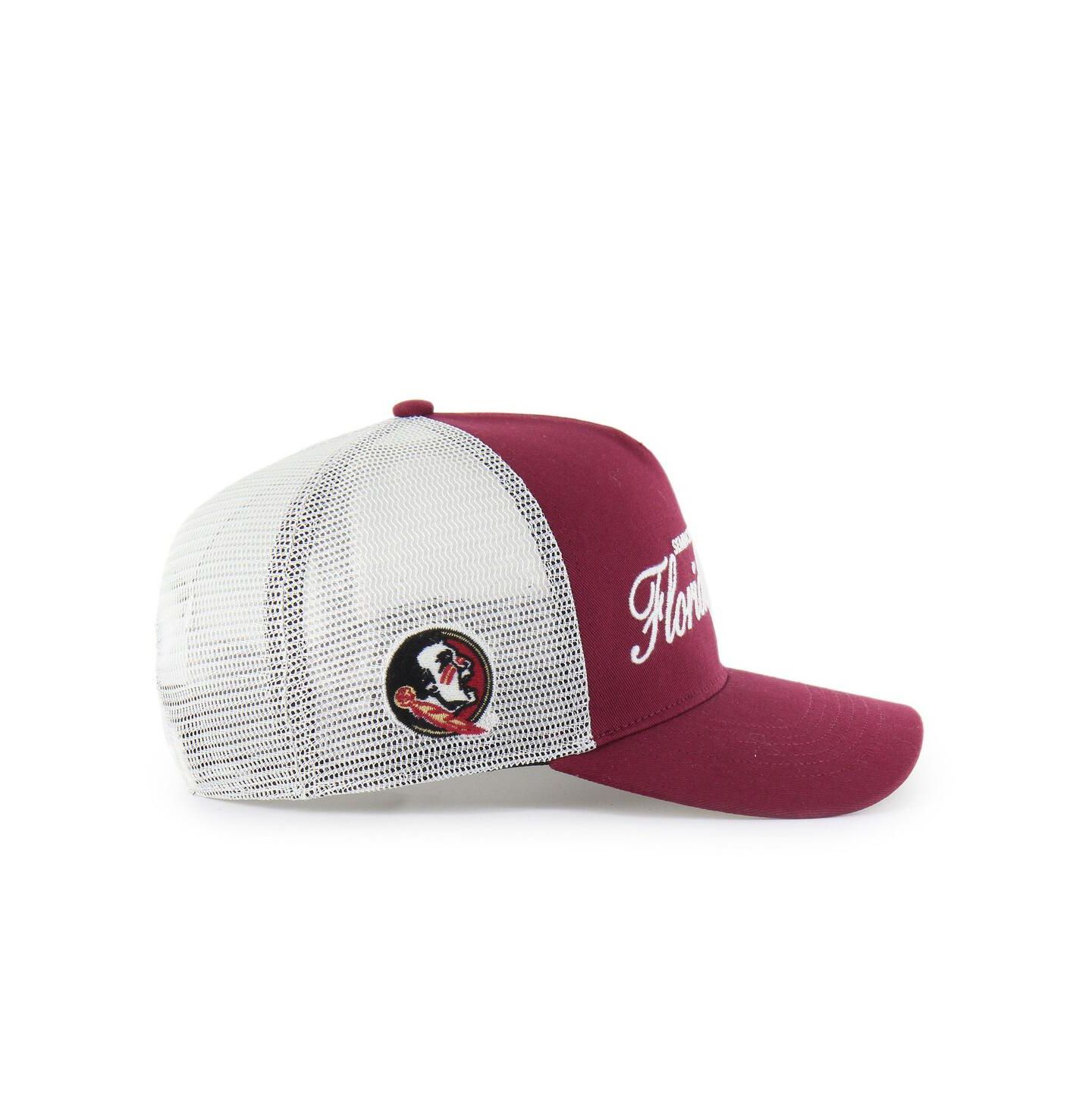 Кепка '47 Brand Garnet Florida State Seminoles Contemporary Basics Foundation Trucker Hitch Adjustable Hat — фото 2