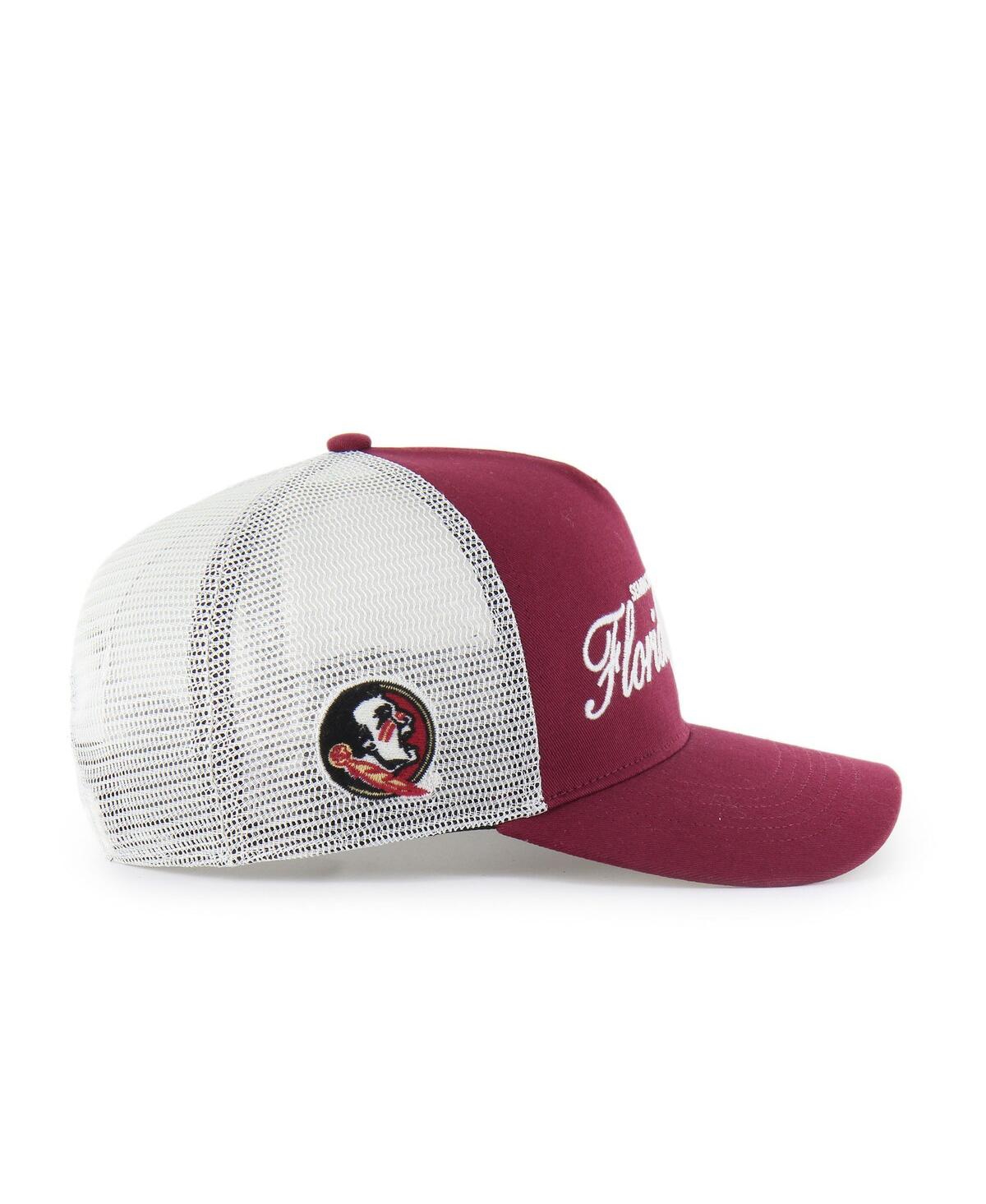 47 Brand Men's And Women's Garnet Florida State Seminoles Contemporary Basics Foundation Trucker Hitch Adjust In Burgundy