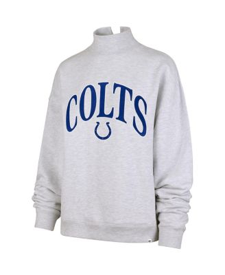 Women's Heather Gray Indianapolis Colts Vantage Mock Neck Pullover Sweatshirt