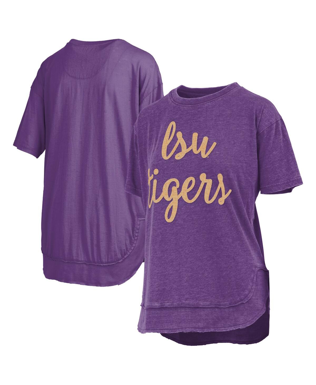 Pressbox Purple Lsu Tigers Poncho T-shirt In Purple