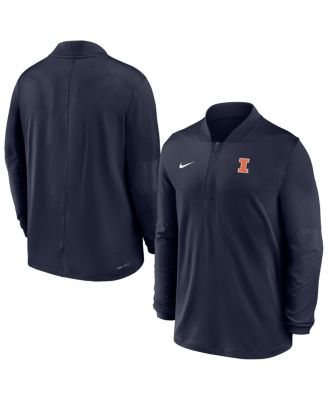 Nike - Men's Navy Illinois Fighting Illini Dri-FIT Half-Zip Pullover Sweatshirt