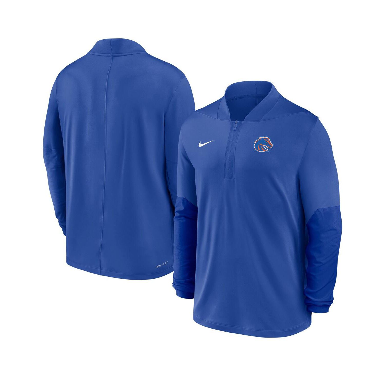 Men's Royal Boise State Broncos Dri-FIT Half-Zip Pullover Sweatshirt