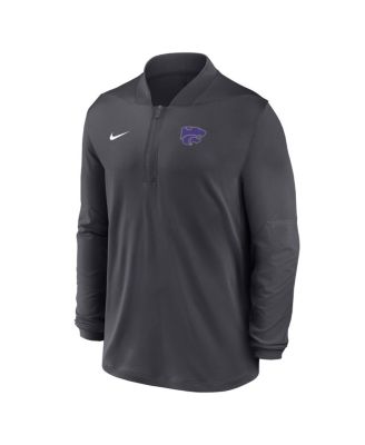 Men's Anthracite Kansas State Wildcats Dri-FIT Half-Zip Pullover Sweatshirt