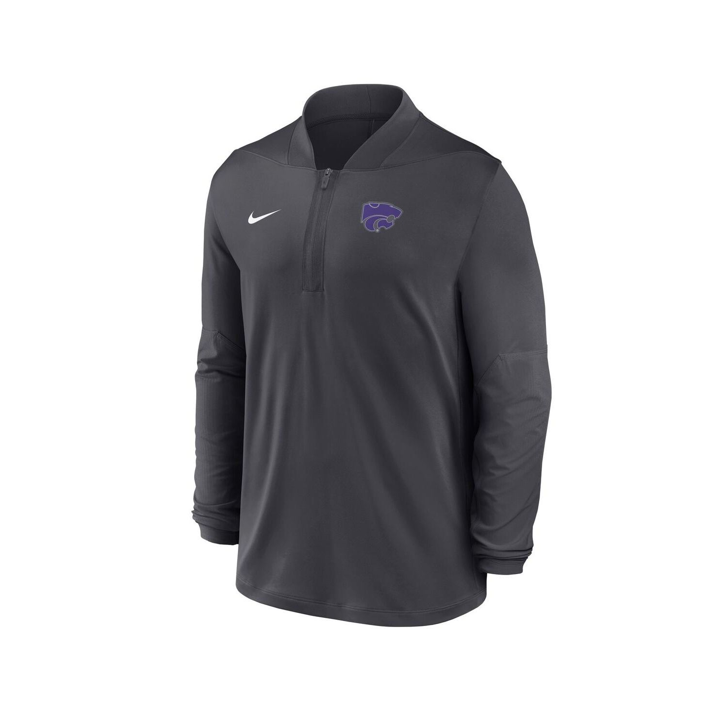 Men's Anthracite Kansas State Wildcats Dri-FIT Half-Zip Pullover Sweatshirt