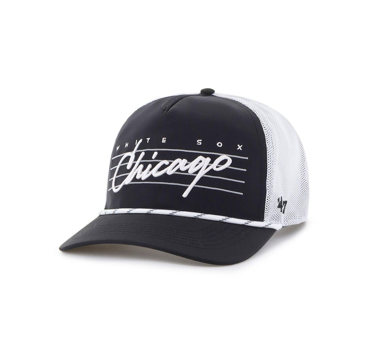 Men's Black Chicago White Sox Brrr Downburst Mesh Hitch Adjustable Hat