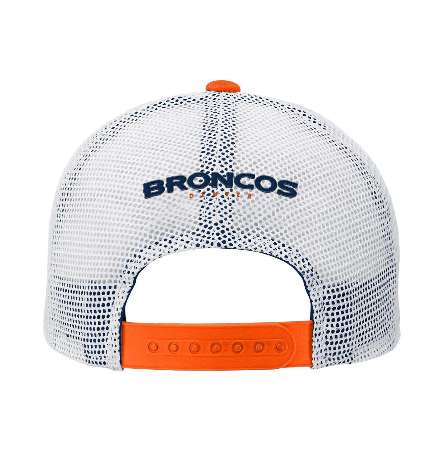 Детская кепка Outerstuff Orange Denver Broncos Core Lockup Trucker Adjustable Hat — фото 2