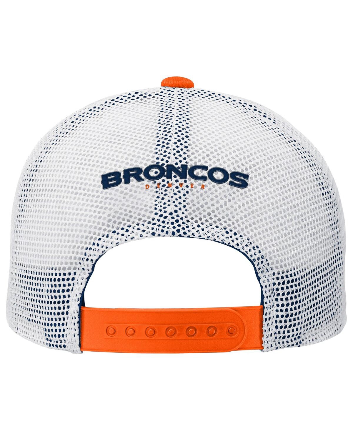 Outerstuff Big Boys And Girls Orange Denver Broncos Core Lockup Trucker Adjustable Hat In Orange