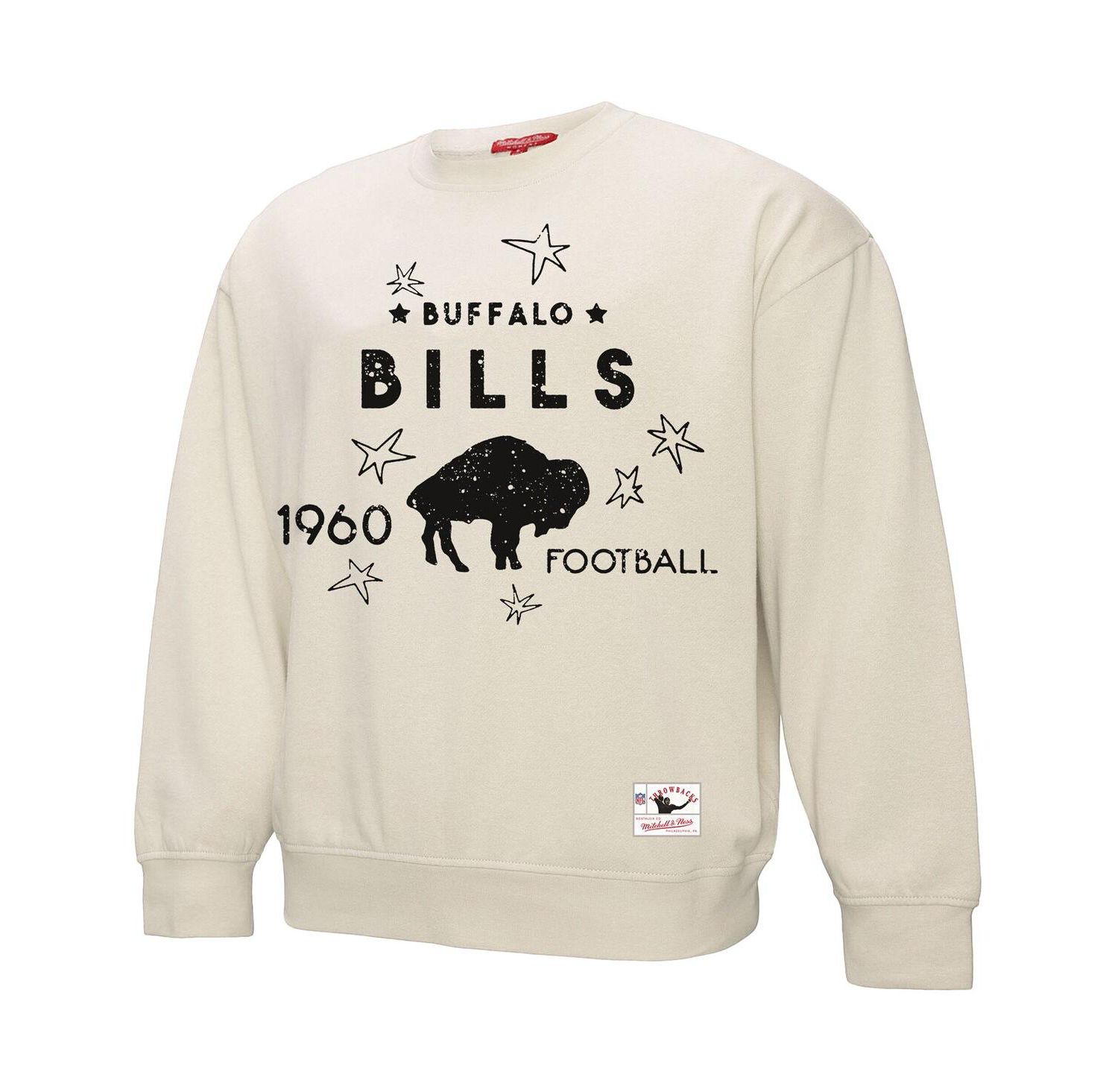 Women's Cream Buffalo Bills Plus Size Shooting Star Pullover Sweatshirt