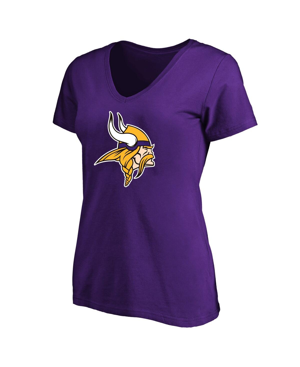 Fanatics Women's J.j. Mccarthy Purple Minnesota Vikings Plus Size Fair Catch Name Number Scoop Neck T-shirt In Purple