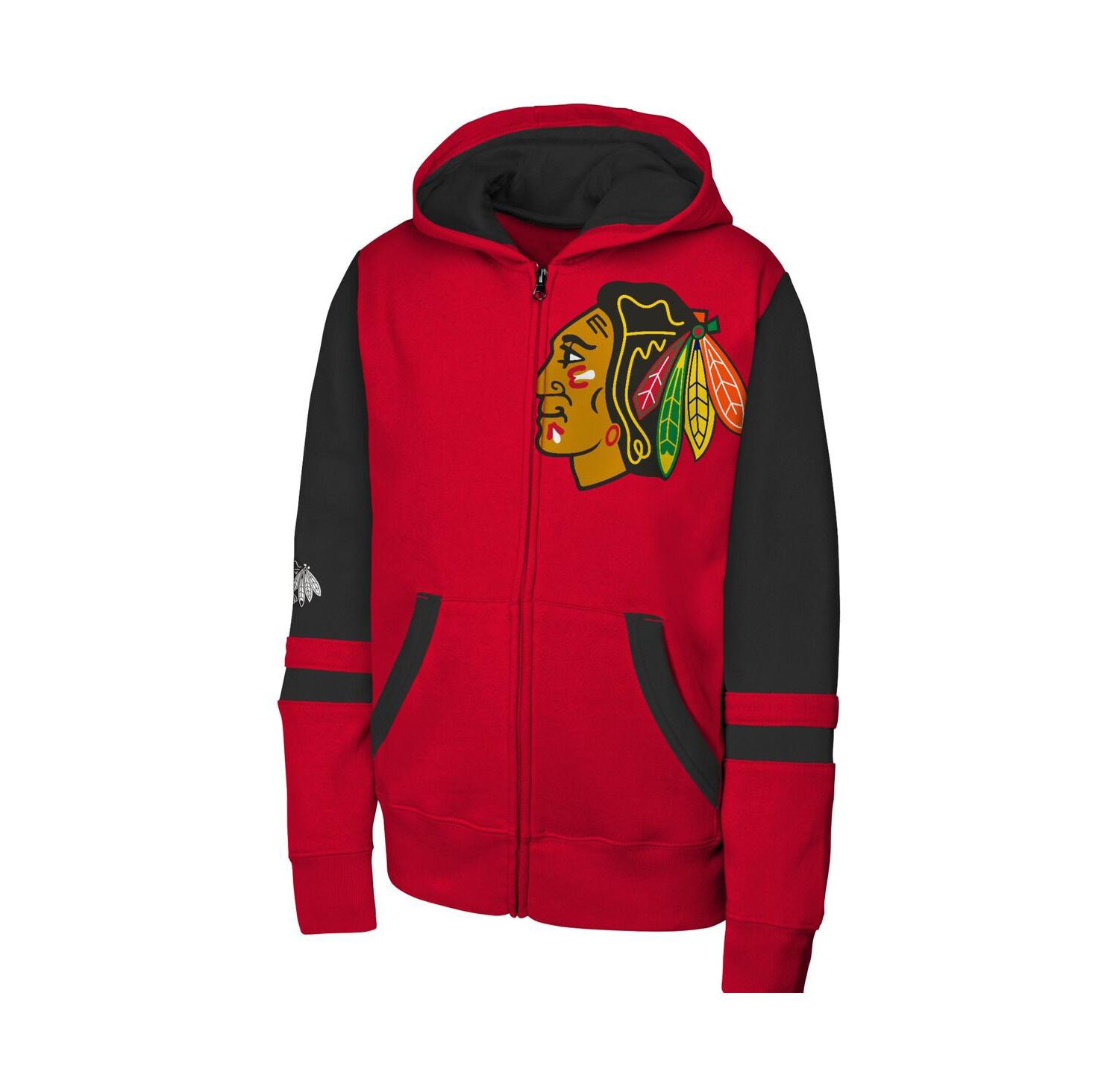 Big Boys and Girls Red Chicago Blackhawks Face Off Full-Zip Hoodie