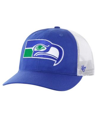 Men's Royal/White Seattle Seahawks Team Unstructured Trucker Adjustable Hat