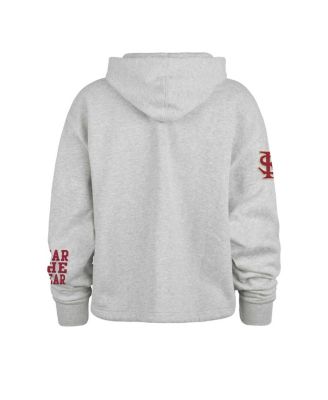 Women's Heather Gray Florida State Seminoles High Hopes Long Sleeve Cropped Hoodie