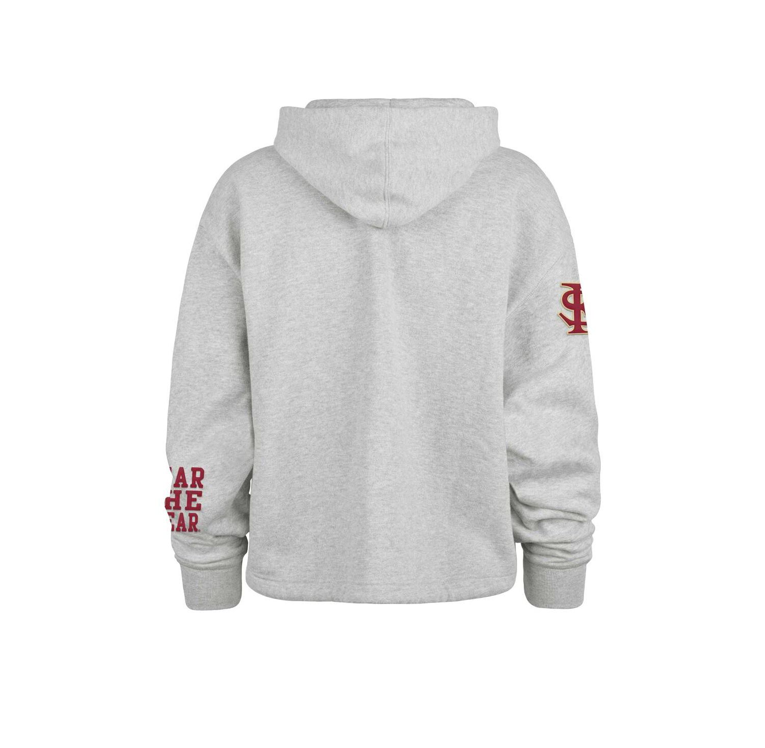 Women's Heather Gray Florida State Seminoles High Hopes Long Sleeve Cropped Hoodie
