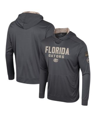 Colosseum - Men's Charcoal Florida Gators OHT Military Appreciation Long Sleeve Hoodie T-Shirt