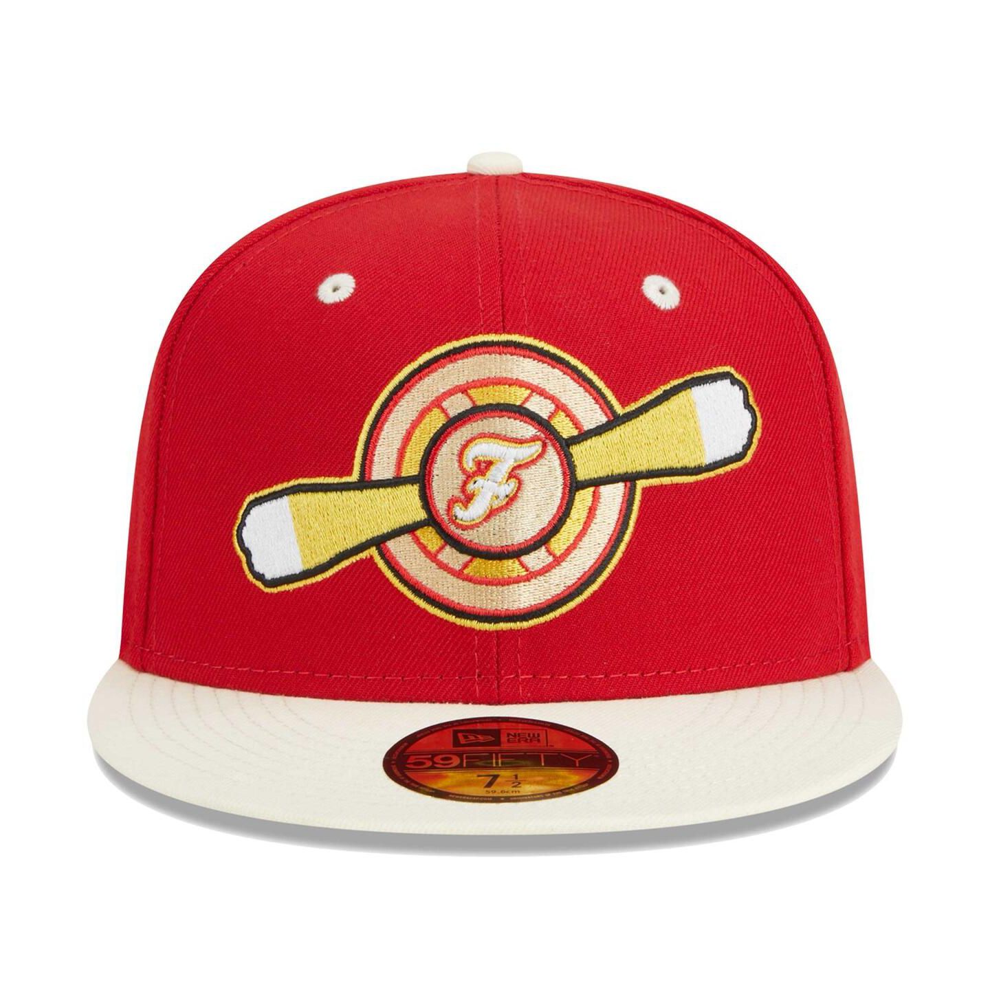 Мужская кепка New Era Red Winston-Salem Dash Theme Nights Flight 59FIFTY Fitted Hat — фото 4