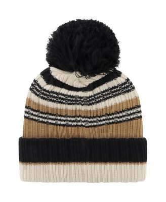 Women's Khaki Florida State Seminoles Barista Cuffed with Pom Knit Hat