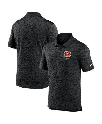 Nike - Men's Black Cincinnati Bengals Pique Fashion Performance Polo Shirt