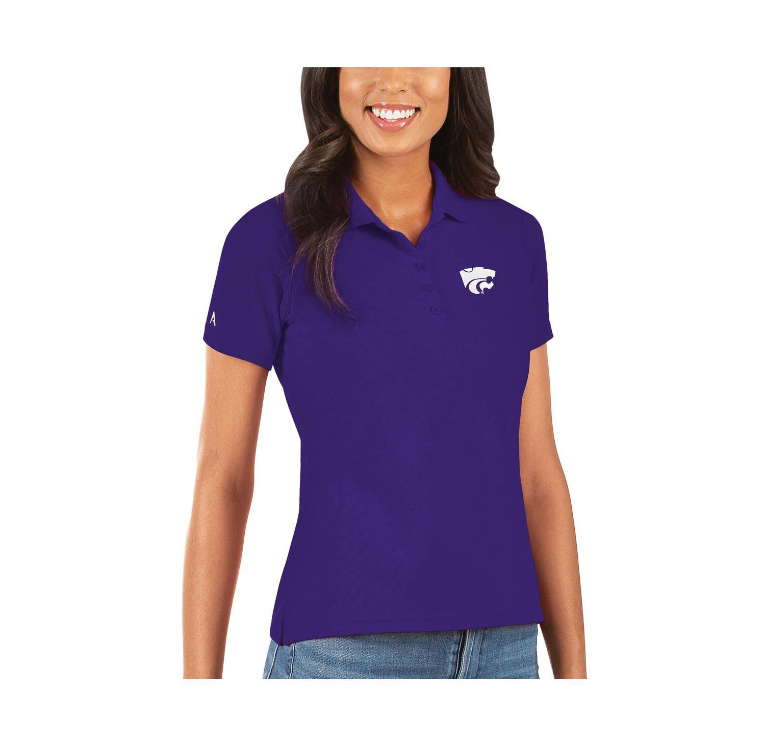 Women's Purple Kansas State Wildcats Legacy Pique Polo Shirt