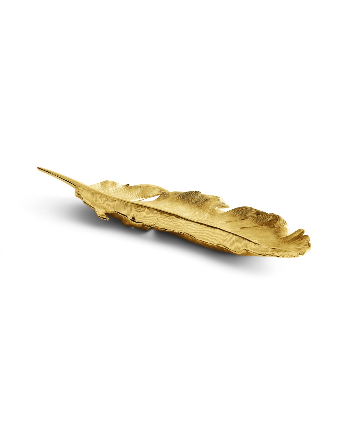 Michael Aram Feather Tray In Gold
