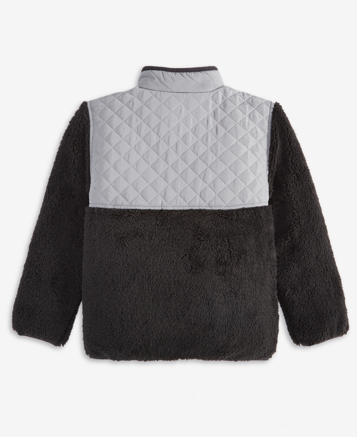 Epic Threads Boys 5-20 Solid Sherpa Stand-up Collar Jacket, Macy's Exclusive In Black
