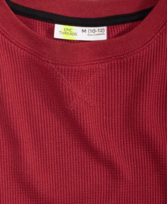 Boys' 5-20 Thermal Long-Sleeve Crewneck T-Shirt, Macy's Exclusive