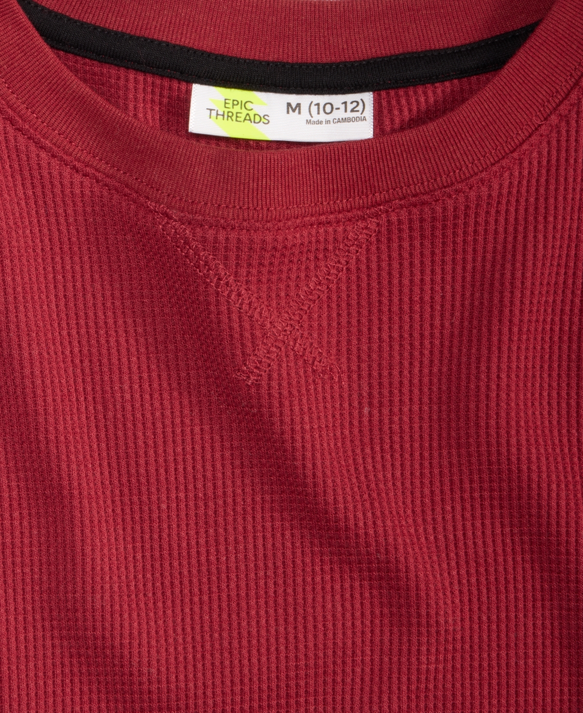 Epic Threads Boys 5-20 Thermal Long-sleeve Crewneck T-shirt, Macy's Exclusive In Red