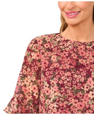 Women's Short Sleeve Crewneck Blouse