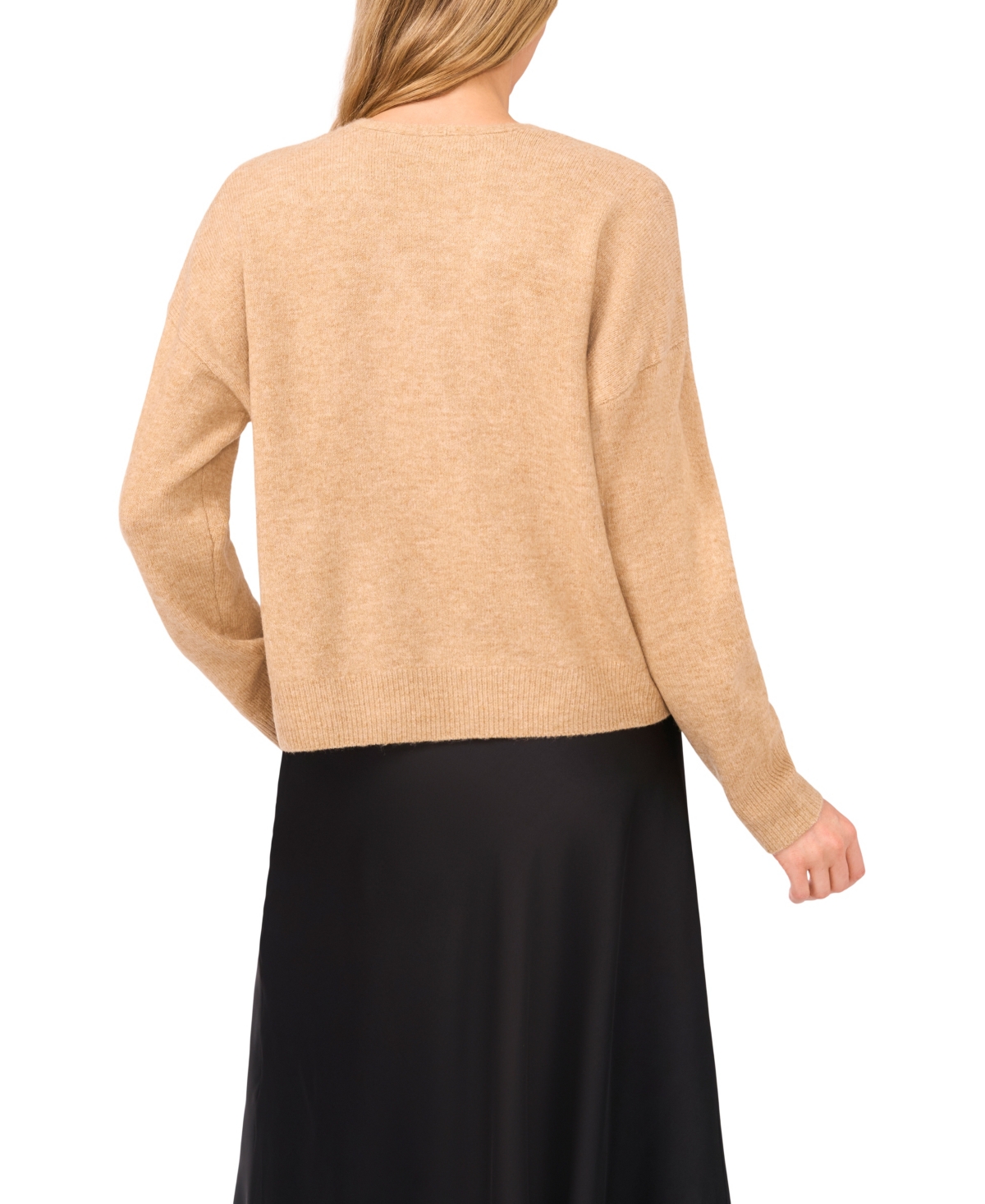 CeCe Women's Bow Detail V-Neck Sweater