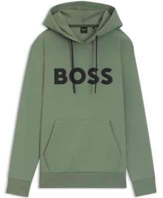 Men's Moulded Logo Cotton Blend Hoodie