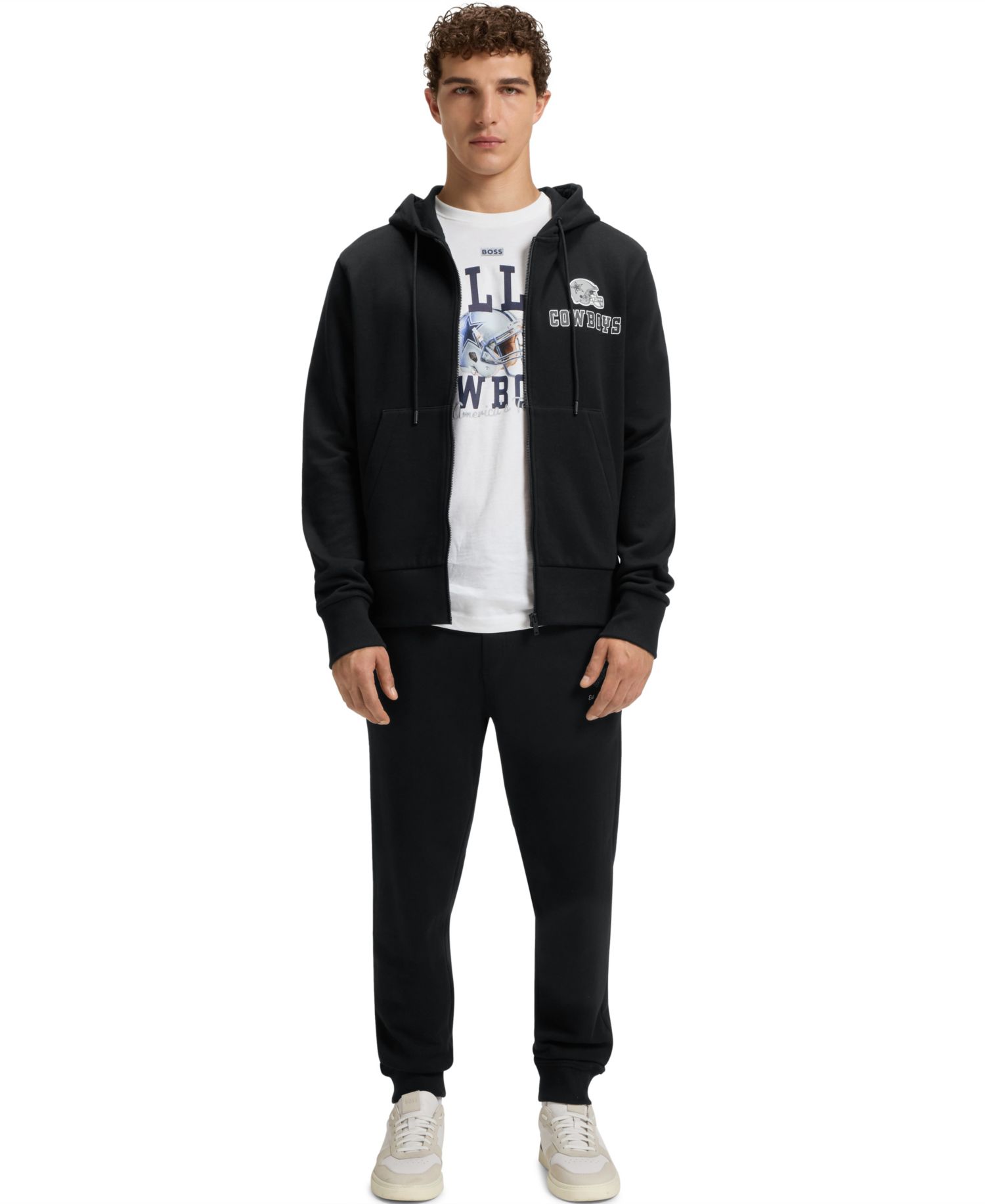 BOSS x DALLAS COWBOYS Regular Fit Zip-Up Hoodie