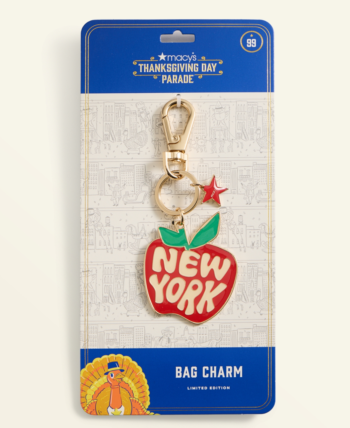 Macy's Thanksgiving Day Parade Enamel Apple Bag Charm,  Exclusive In Gold