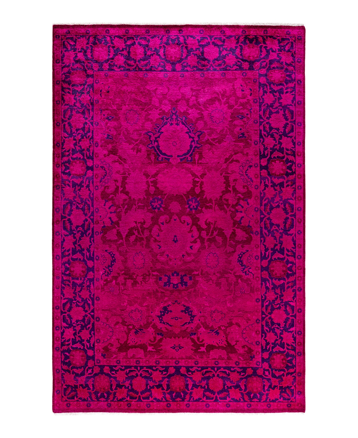 Adorn Hand Woven Rugs Fine Vibrance M1273 4'8"x7'1" Area Rug In Pink