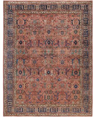 Adorn Hand Woven Rugs Serapi M0103 110 Rug Collection In Pink